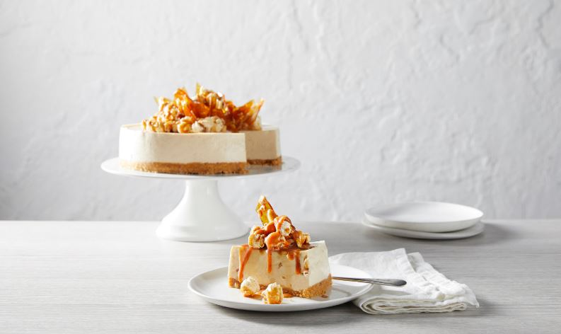 Peanut Butter Cheesecake with Salted Caramel Brittle