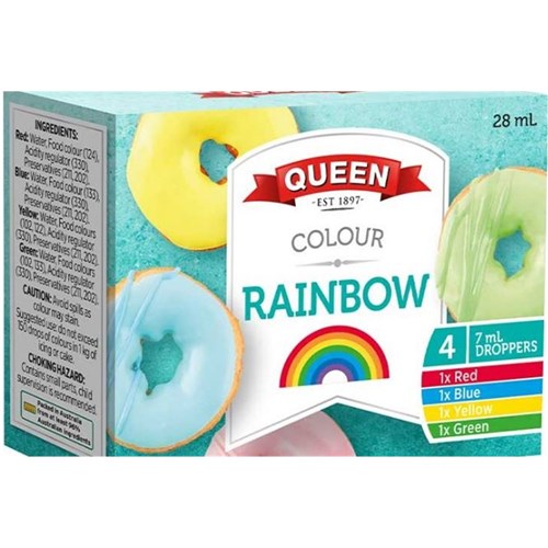 FOOD COLOUR RAINBOW 7MLX4 (6) 