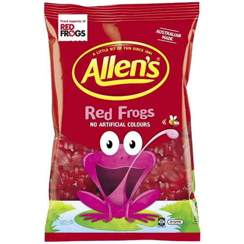 LOLLY FROGS ALIVE RED  1.3KG (6) 