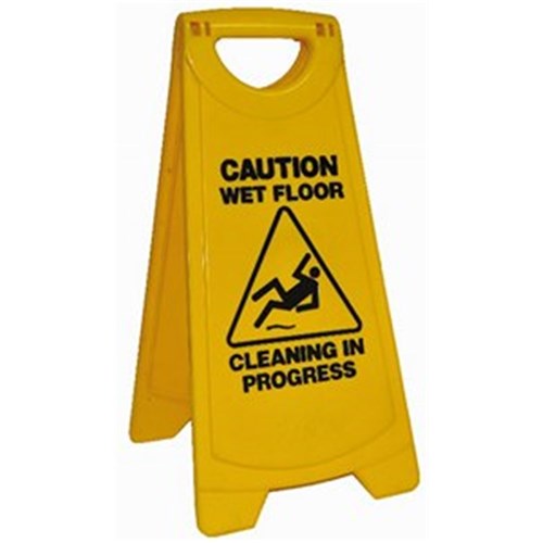 SAFETY SIGN CAUTION WET (12)