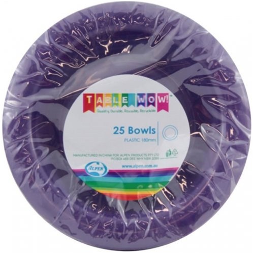 PLATE PLASTIC LUNCH PURPLE X 25  (4)