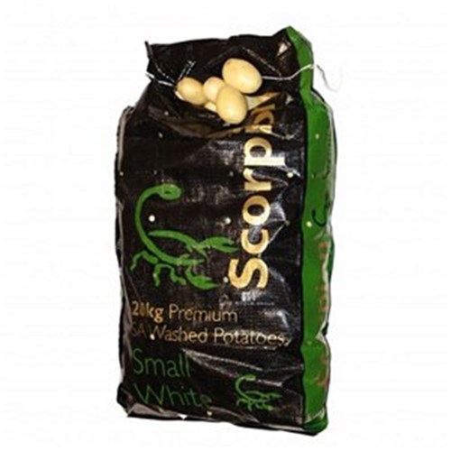 POTATOES WASHED MEDIUM  15KG BAG  