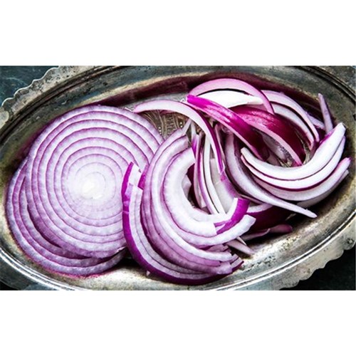 ONIONS RED SLICED 2KG BAG  