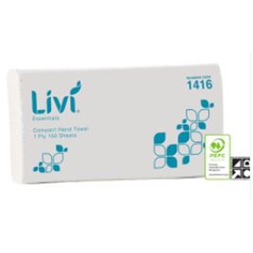 HANDTOWEL I/LEAF PREM COMPACT 150SHT X 16 (1)