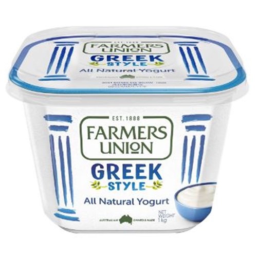 YOGHURT NATURAL GREEK STYLE 1KG  (6)