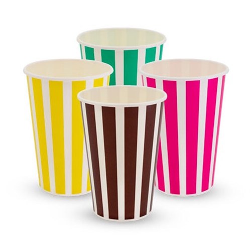 MILKSHAKE CUP COLD CANDY STRIPE 8OZ X 50 (20)