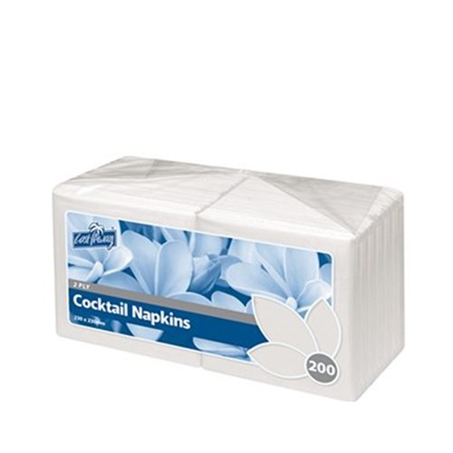 NAPKIN DINNER WHITE 2PLY 1/4 FOLD X 125 (8)