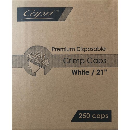 HAIR NET CAP WHITE CRIMP X 1000  (1)