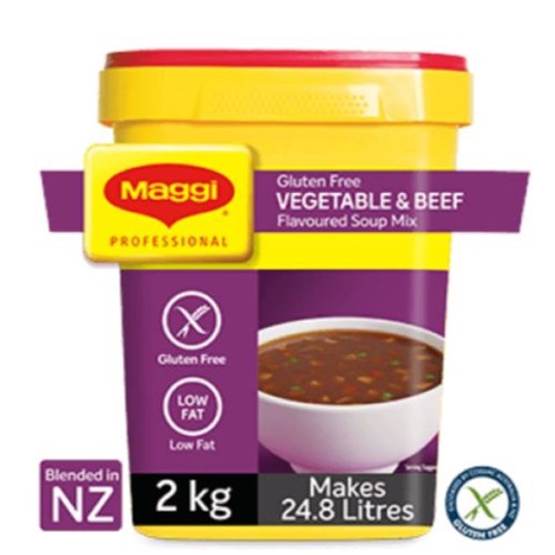 SOUP MIX VEGETABLE & BEEF G/FREE 2KG (6) 