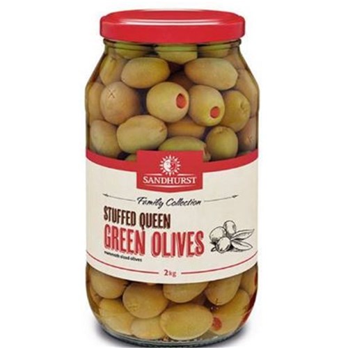 GREEN STUFFED OLIVES 2KG (6)