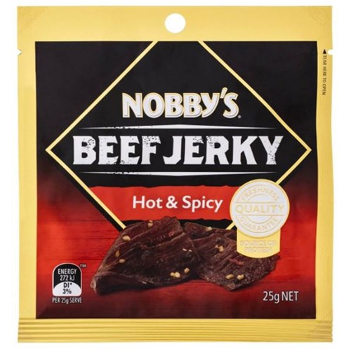 BEEF JERKY HOT & SPICY 25G X 12 (1)