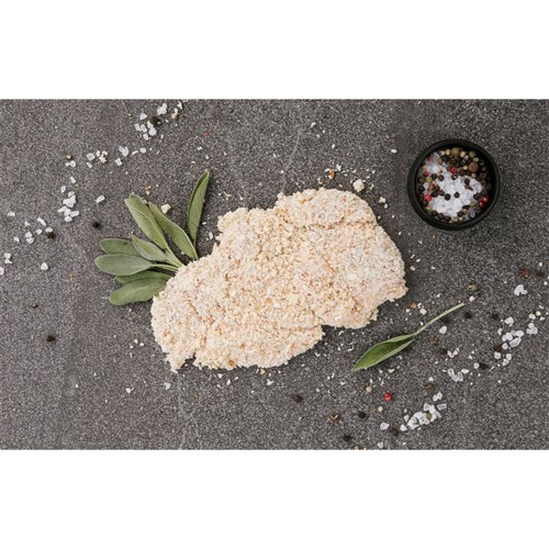 CHICKEN BREAST SCHNITZEL B/FLY RAW CR 200GX 20 (1)