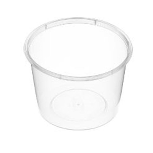 600ML ROUND CONTAINER CLEAR  X 50 (10)