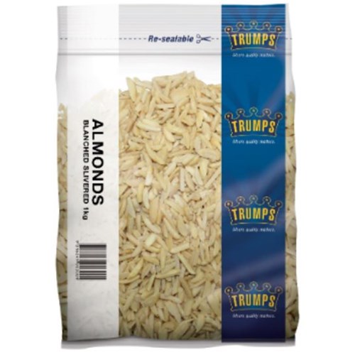ALMONDS BLANCHED SLIVERED 1KG (10)