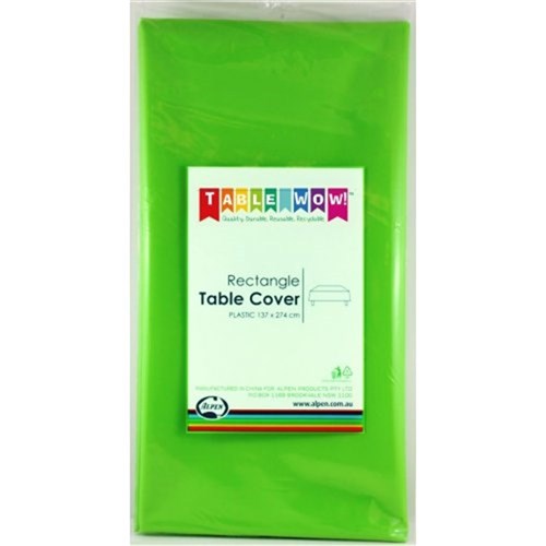 TABLECLOTH ROLL LIME PLASTIC 120CM X 30M
