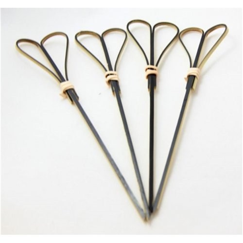 PICK/SKEWER HEART BLACK 15CM X 100 (20)