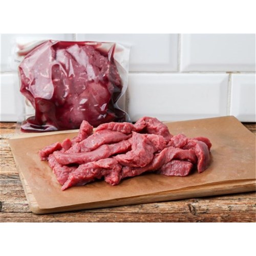 BEEF STRIPS STIR FRY 5MM VAC/FZN 2.5KG (4) 