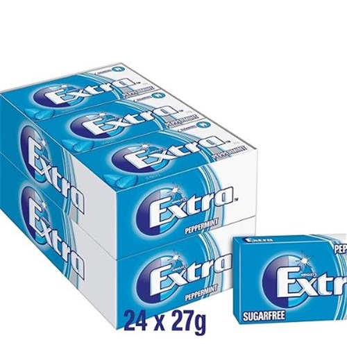 GUM EXTRA PEPPERMINT BLUE 27G X 24