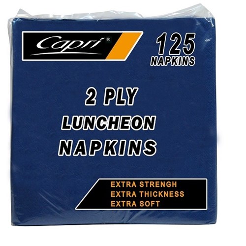 NAPKIN DARK BLUE 2 PLY DINNER QTR FOLD X 125 (8)