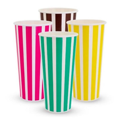 MILKSHAKE CUP CANDY STRIPE 24OZ X 25 (20)