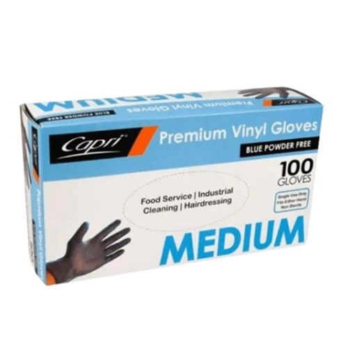 GLOVE BLUE VINYL POWDERED MEDIUM X 100 (10)