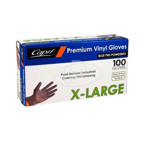 GLOVE BLUE VINYL POWDERED X-LARGE  X 100 (10)