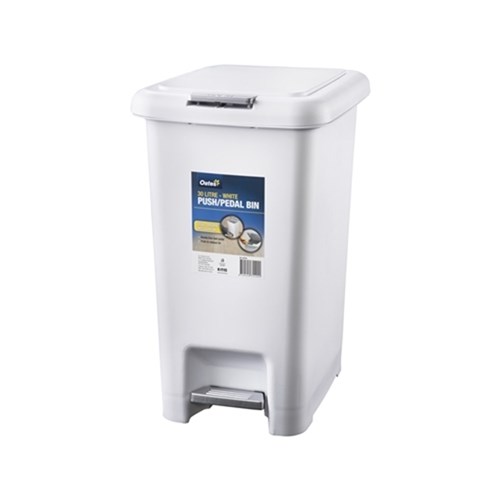 PEDAL BIN WHITE 30L  (1)