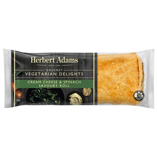 SAVOURY CREAM CHEESE & SPINACH ROLL X12