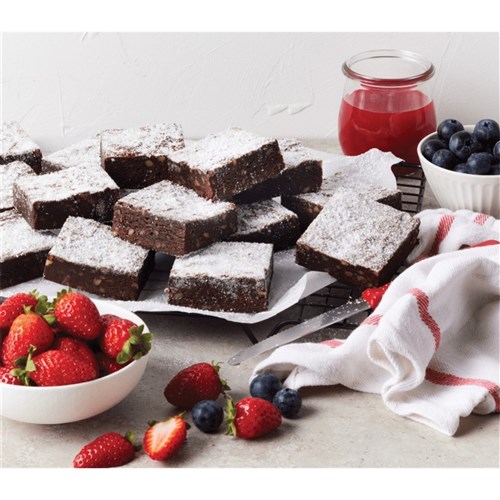 BROWNIE CHOC FUDGE SLICE TRAY 1.05KG (6)