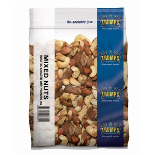 MIXED NUTS ROASTED & SALTED WITH PEANUTS 1KG (10)