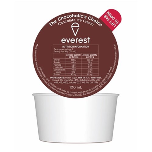 ICE CREAM CHOCOHOLICS CHOICE DIXIECUP 24x100ML(1) 